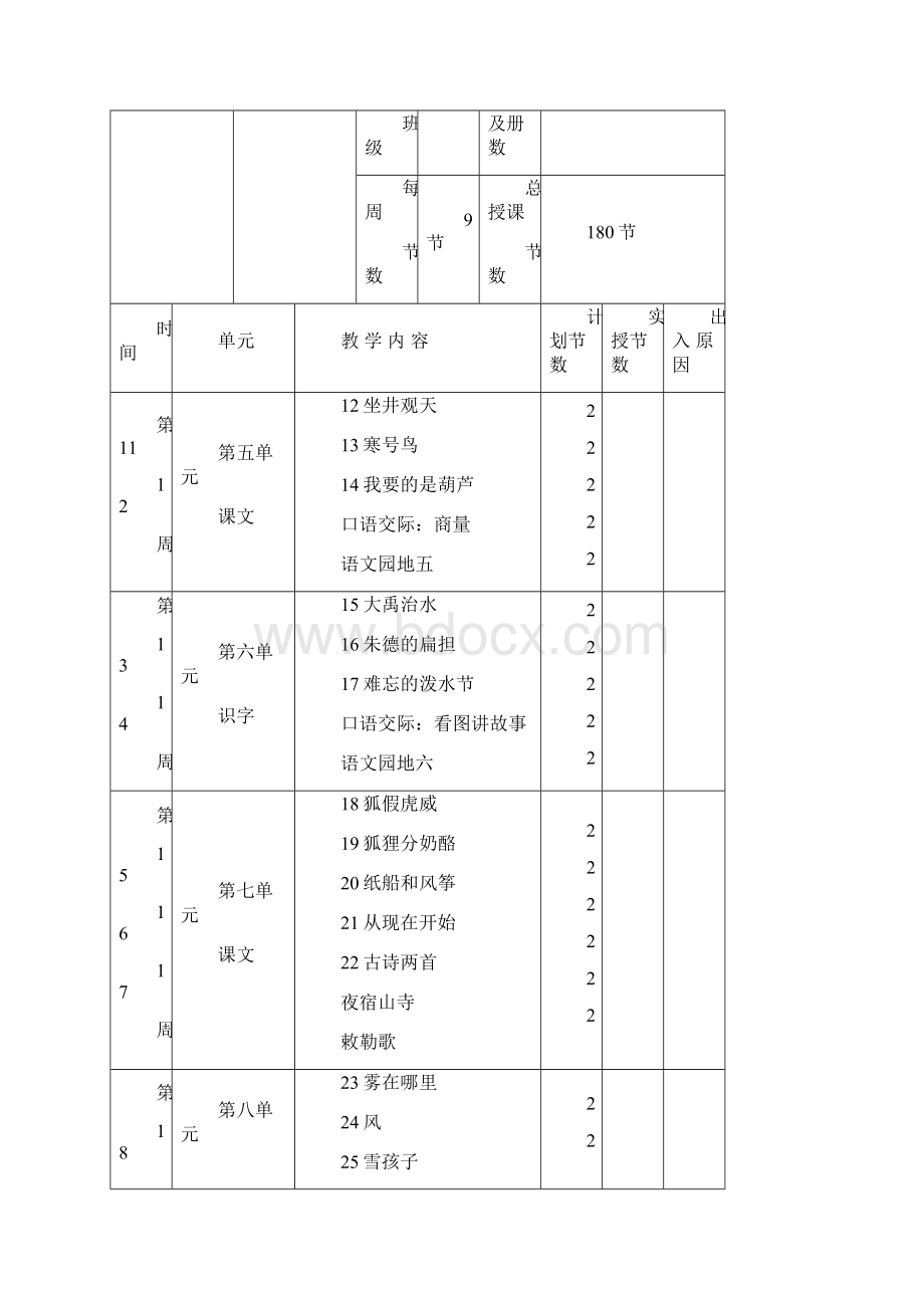 新版人教版二年级上册语文全册教案新教材Word下载.docx_第3页