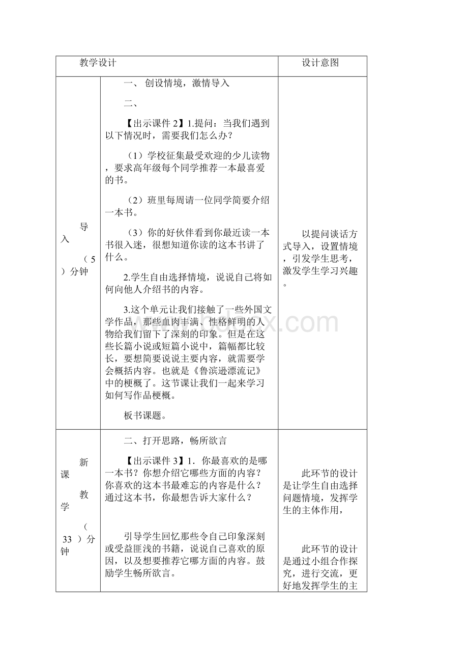 部编版六年级语文下册习作《写作品梗概》优质教案含国学阅读训练.docx_第2页