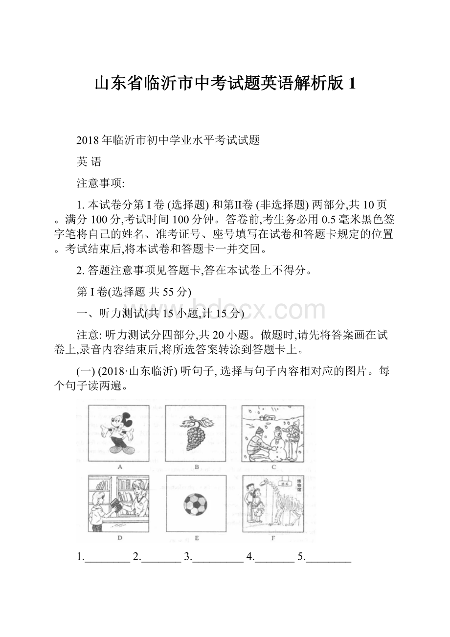 山东省临沂市中考试题英语解析版 1.docx