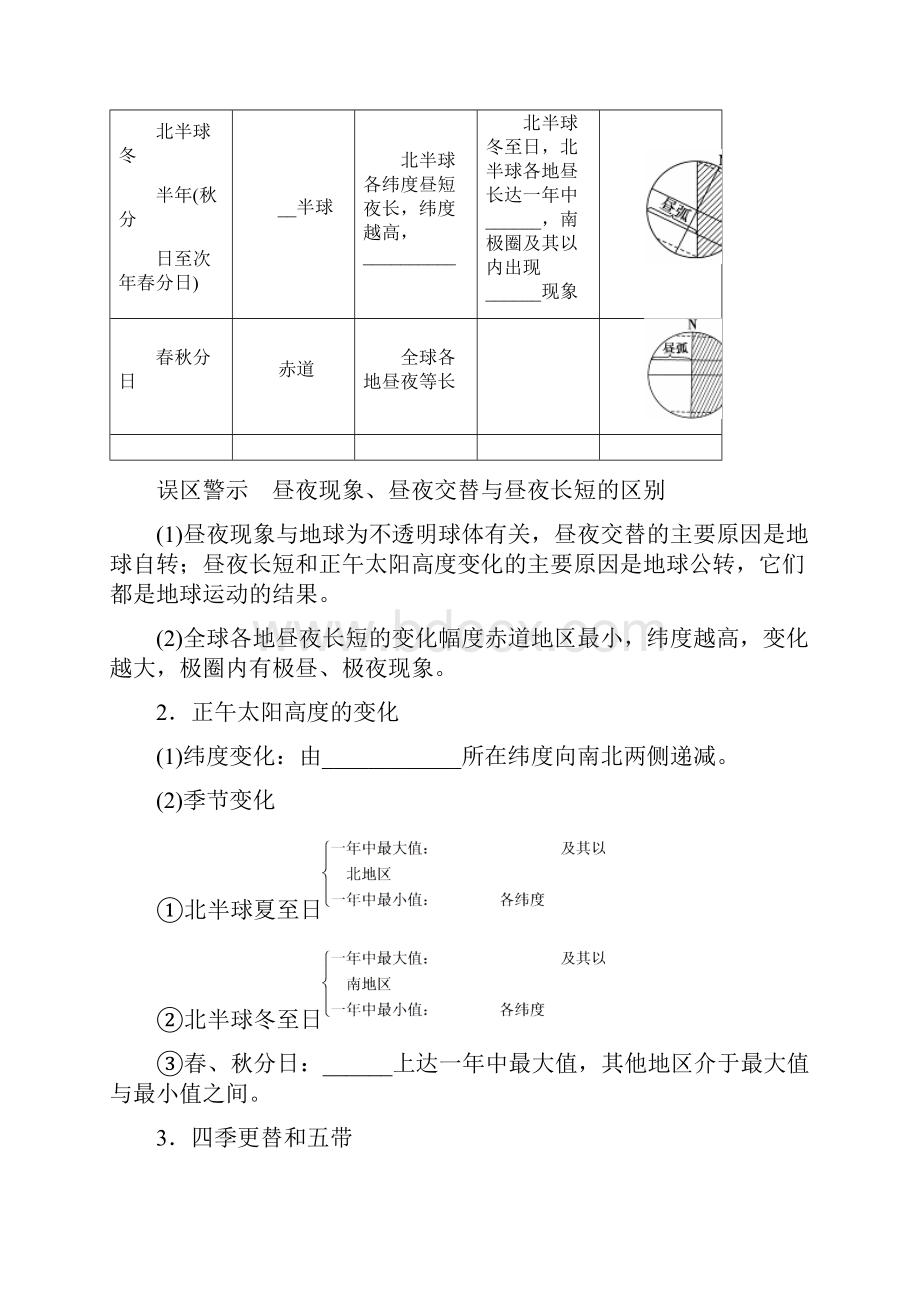 届高考地理一轮复习学案12 地球的运动 第三课时 人教版必修1要点文档格式.docx_第2页