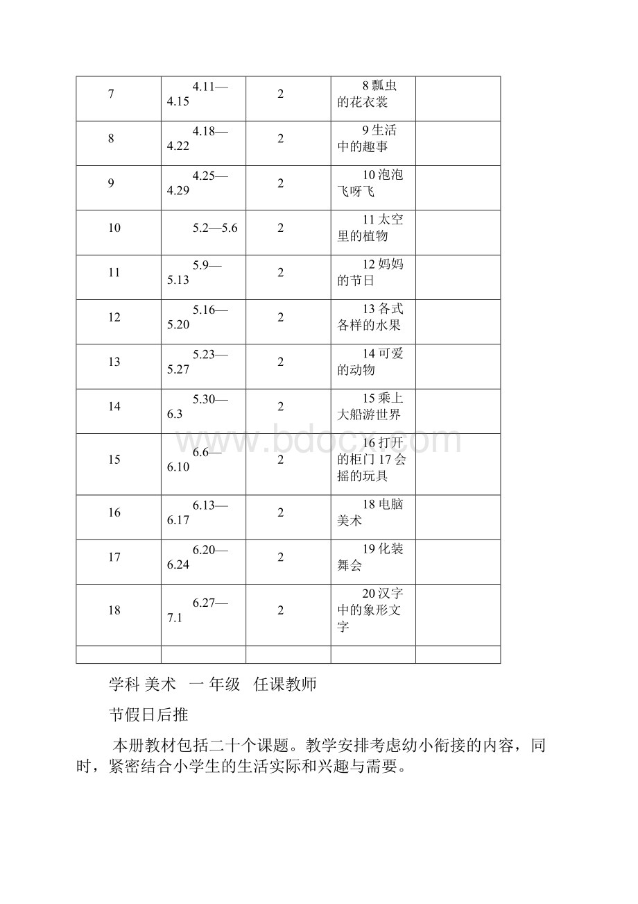 小学一年级下美术教案全册Word格式.docx_第2页