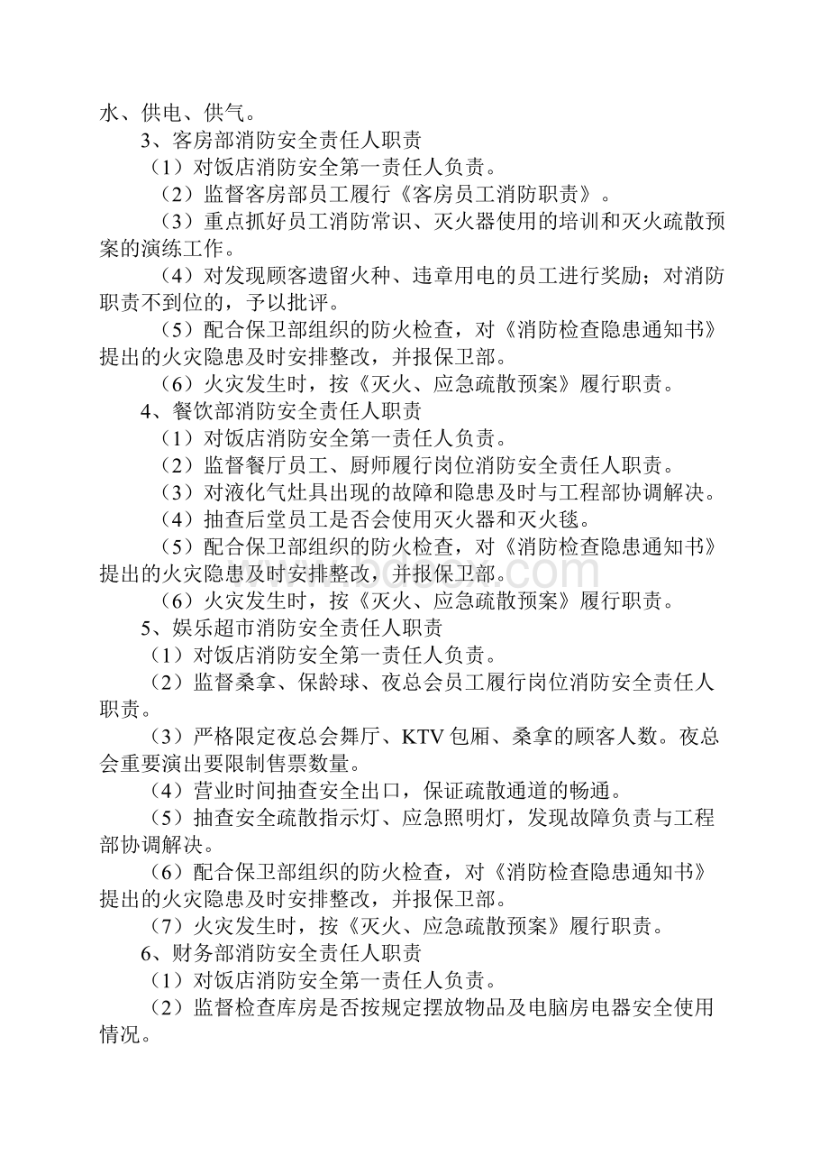 酒店消防安全责任职责示范文本Word文档下载推荐.docx_第3页