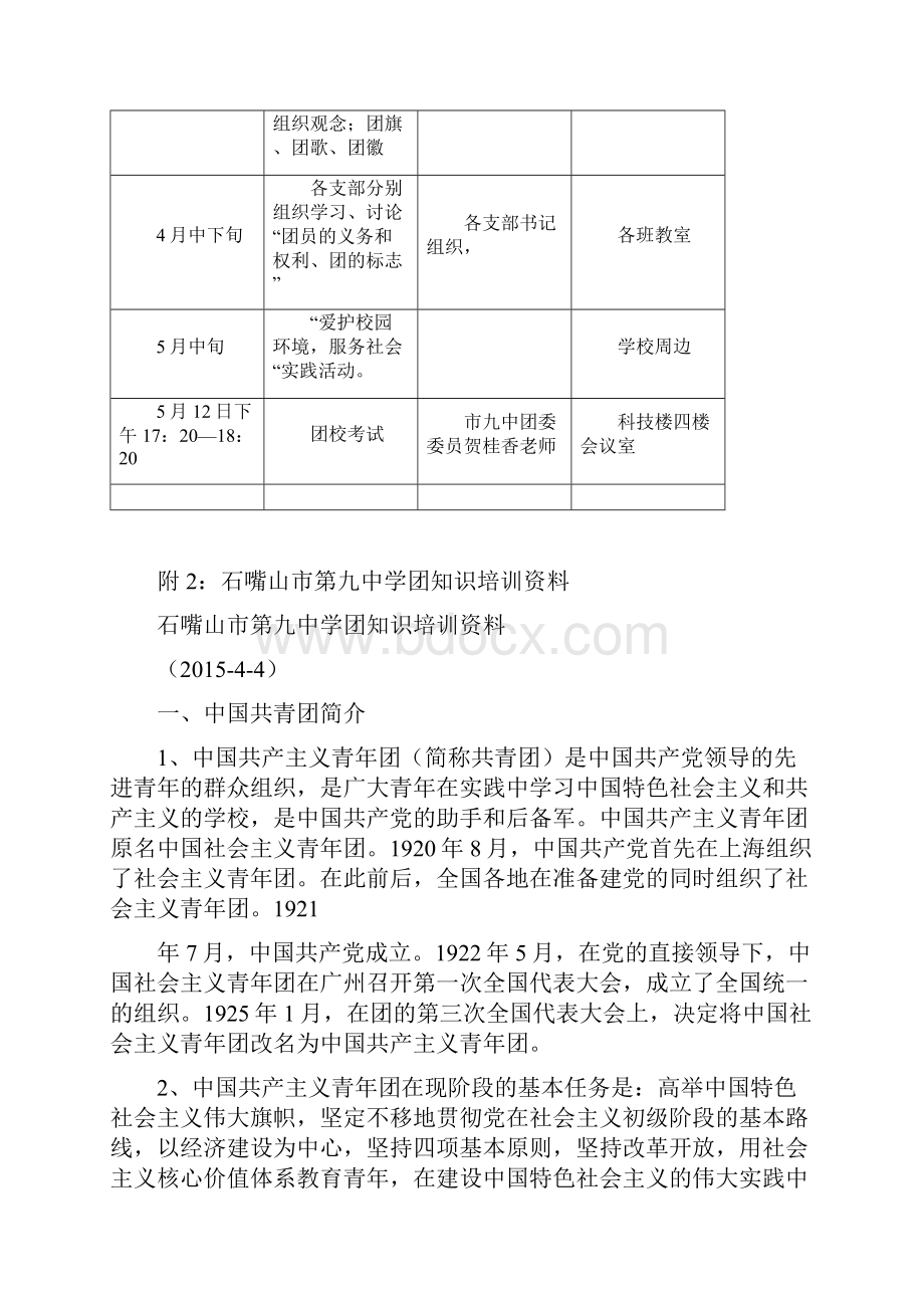 业余团校培训计划清单安排.docx_第2页