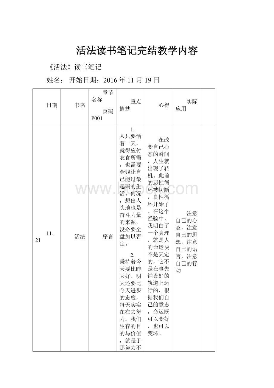 活法读书笔记完结教学内容.docx