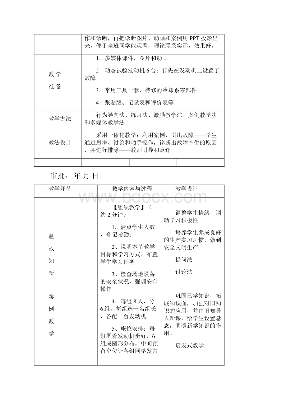 内燃机维修冷却系故障诊断与排除科目教学教案.docx_第2页