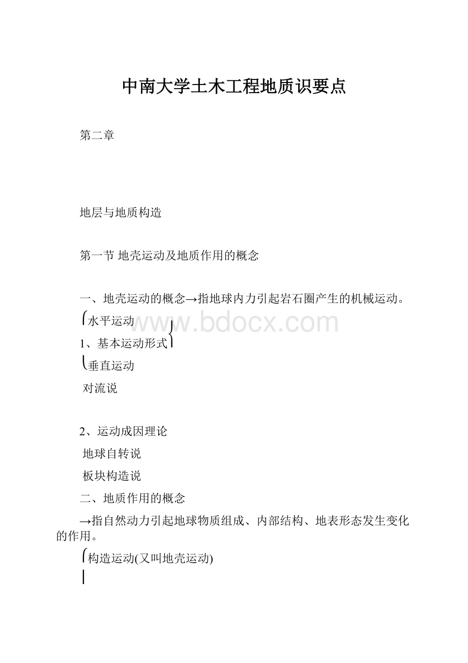 中南大学土木工程地质识要点.docx_第1页