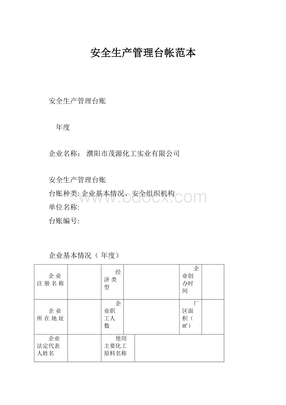 安全生产管理台帐范本Word文档格式.docx_第1页