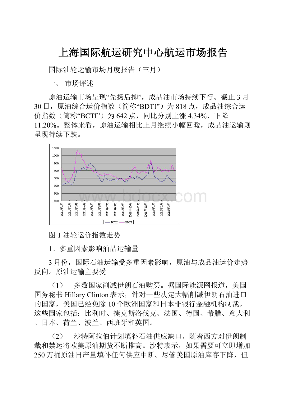 上海国际航运研究中心航运市场报告.docx