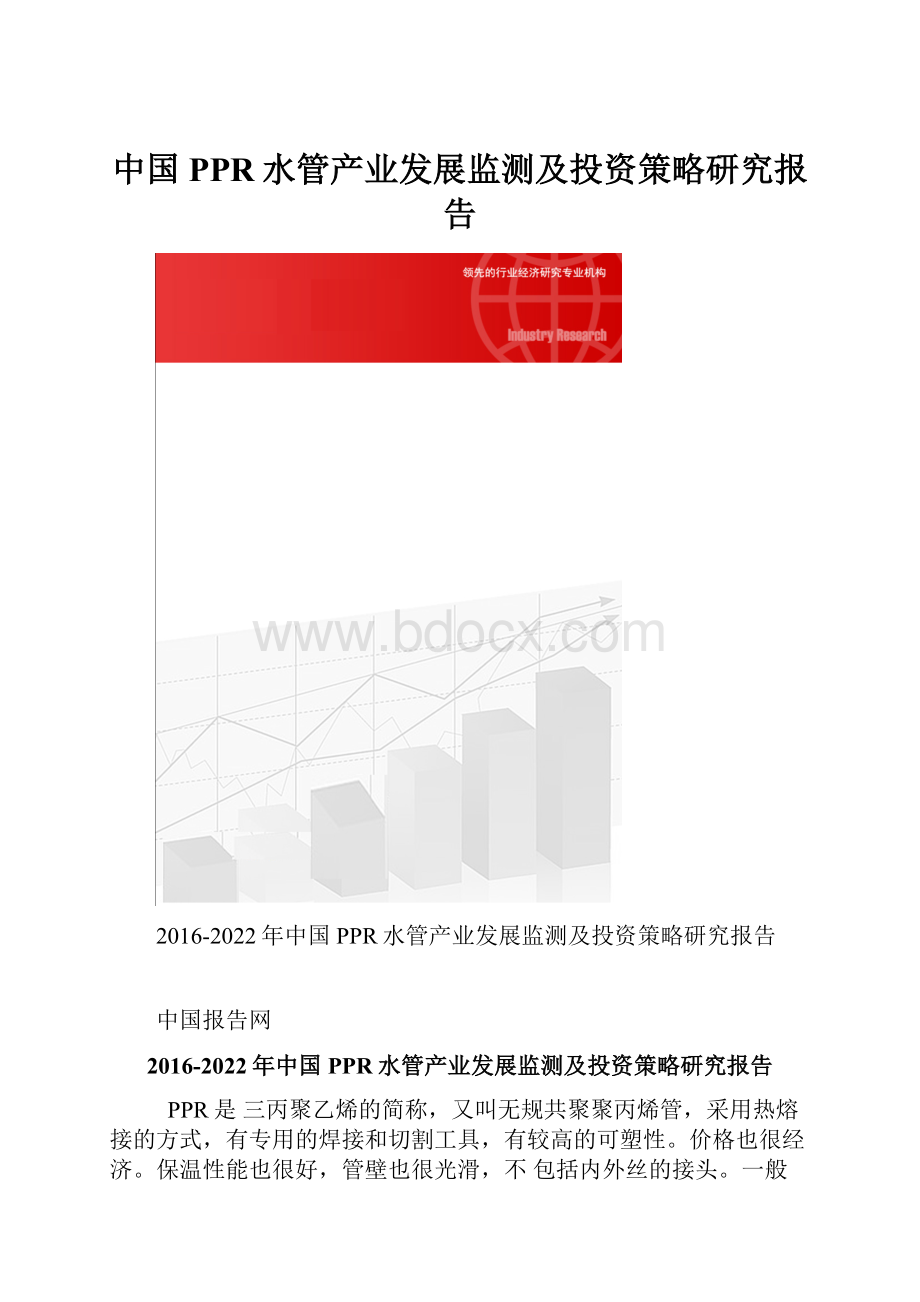 中国PPR水管产业发展监测及投资策略研究报告.docx