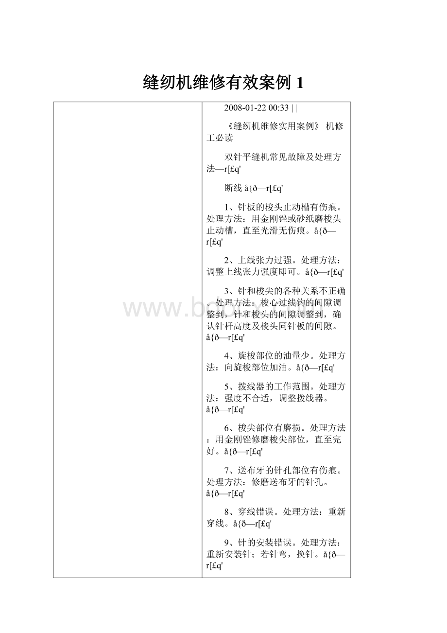 缝纫机维修有效案例1.docx_第1页