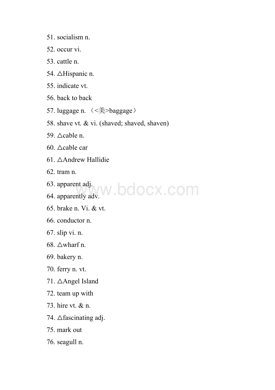 人教版高中英语选修8词汇表英汉分开Word文档格式.docx_第3页