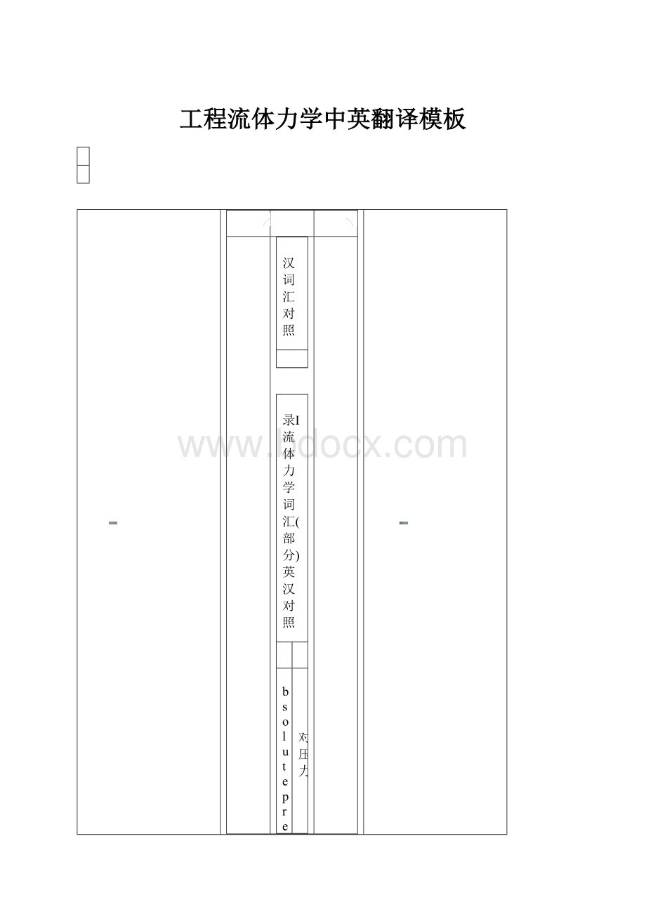 工程流体力学中英翻译模板Word格式文档下载.docx_第1页