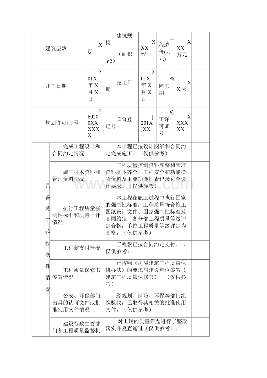 三亚市竣工备案表综述Word文档下载推荐.docx_第2页