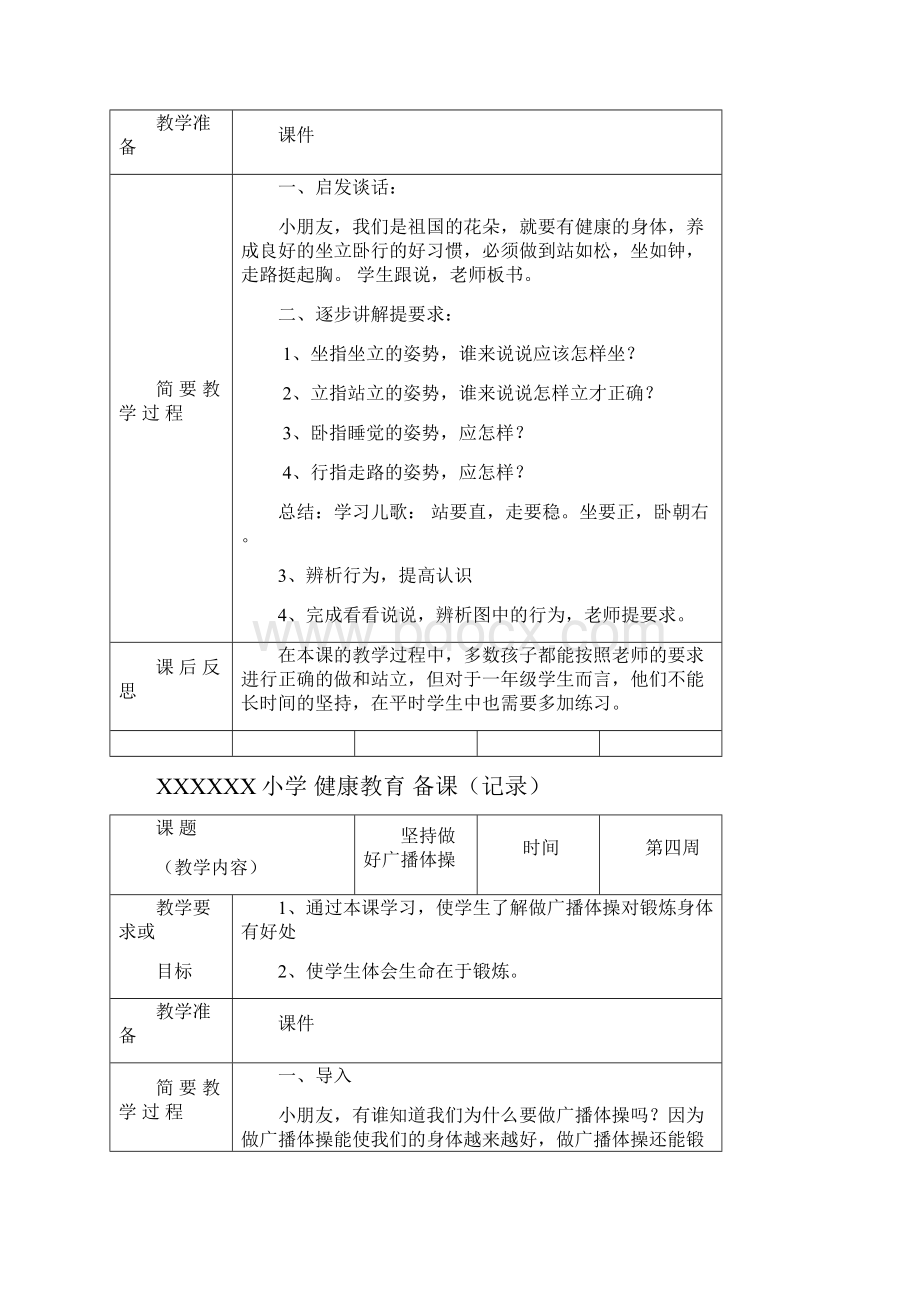 小学健康活动备课记录.docx_第2页