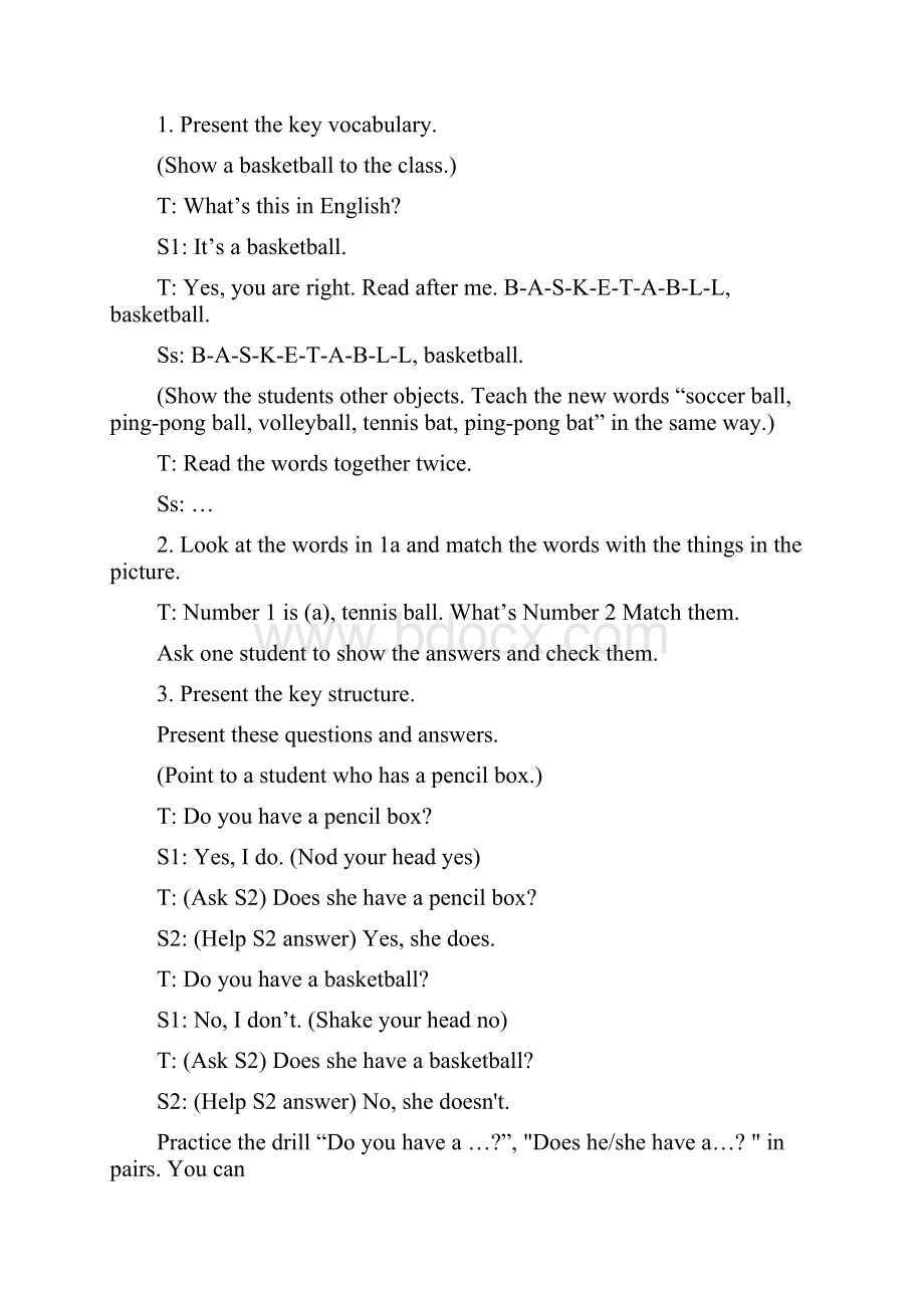 Unit5 Do you have a soccer ball 教案.docx_第3页