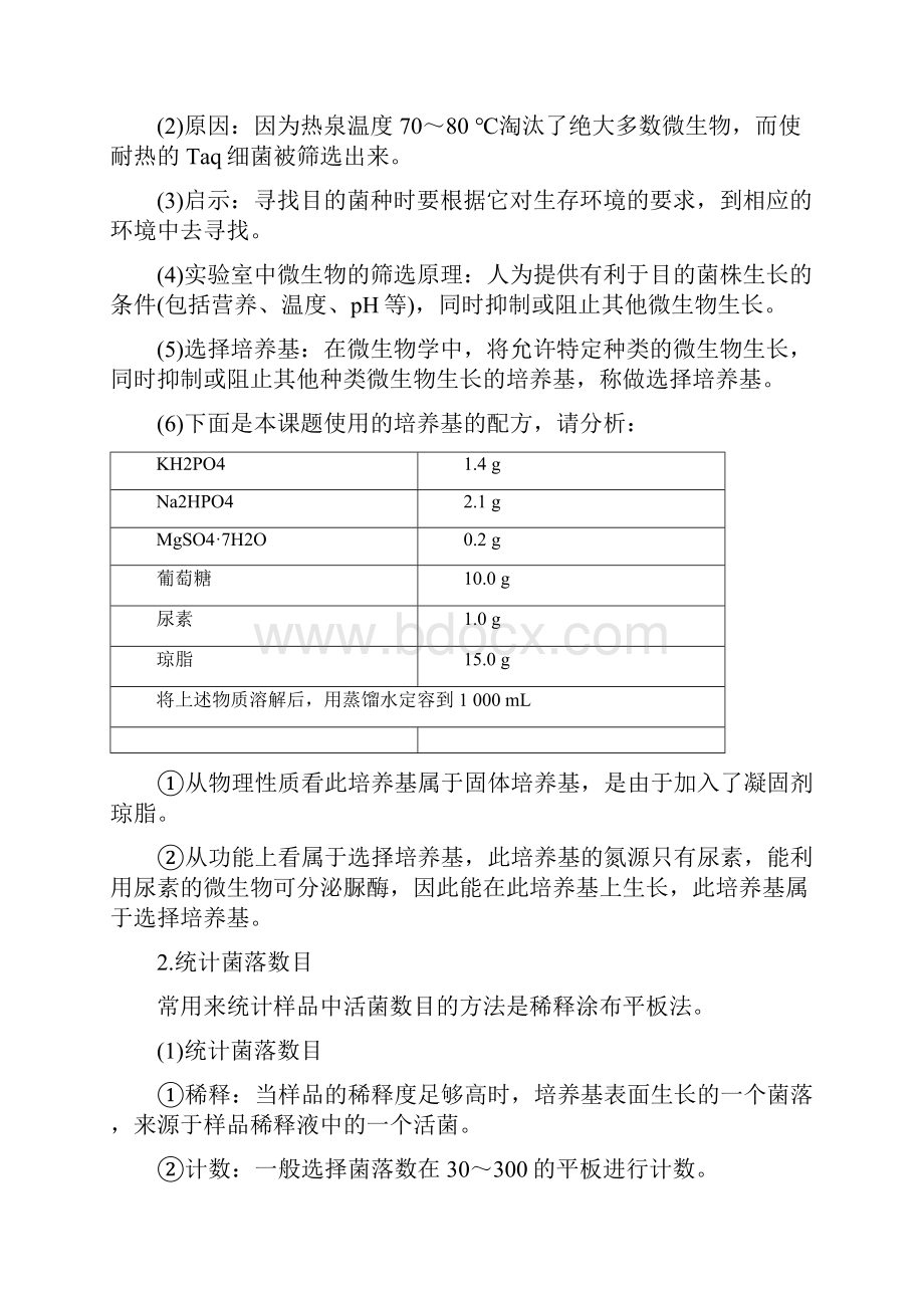 杨浦五角场新王牌补习班土壤中分解尿素的细菌的分离与计数文档格式.docx_第2页