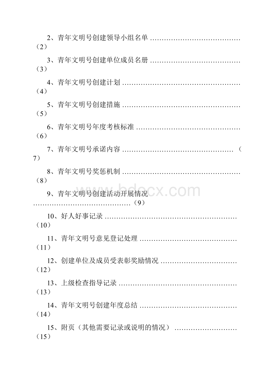 青年文明号创建台帐范本.docx_第2页