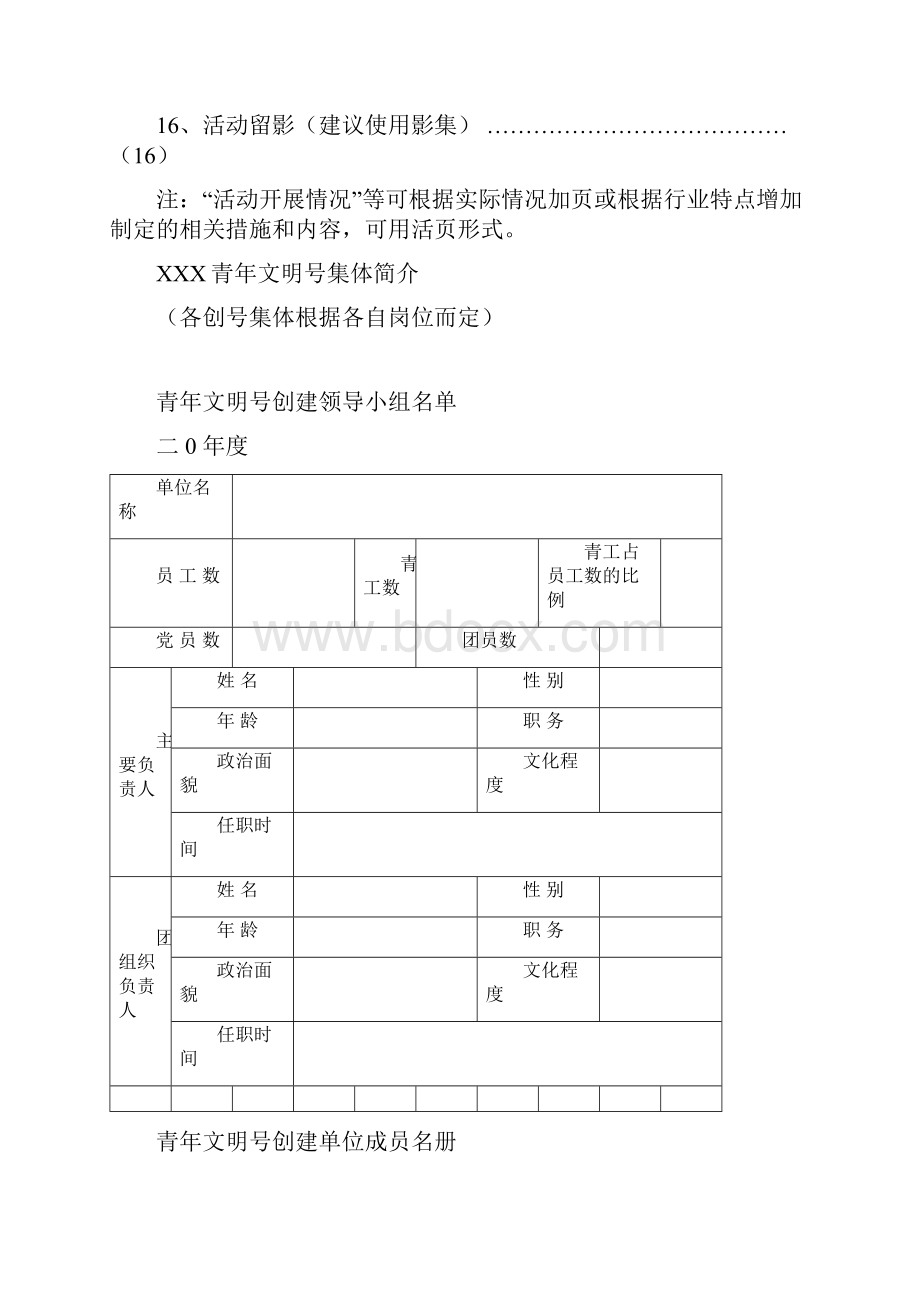 青年文明号创建台帐范本.docx_第3页