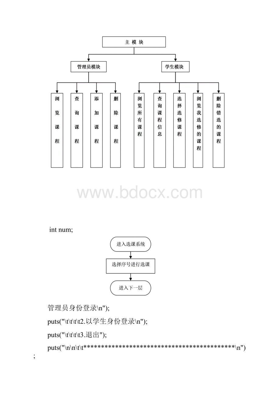 C语言课程设计学生选修课程系统设计.docx_第3页