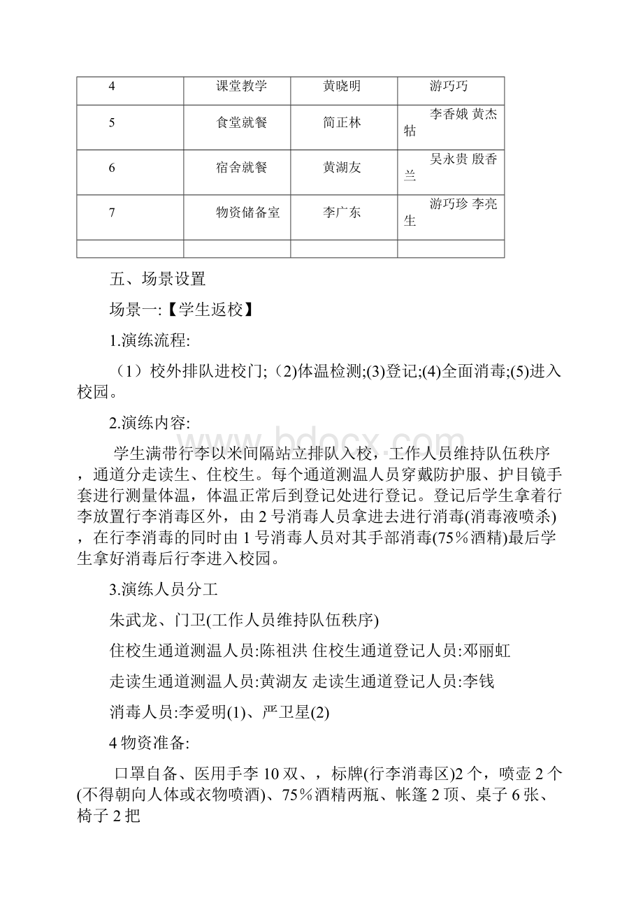 徐市中学春季开学疫情防控演练方案.docx_第2页