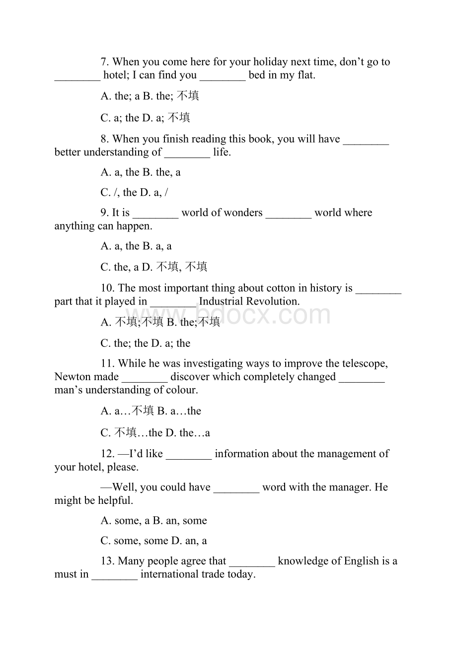 英语冠词练习题及解析如下教案资料.docx_第2页