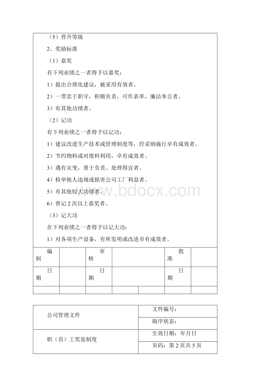 员工奖励与惩罚标准.docx_第2页