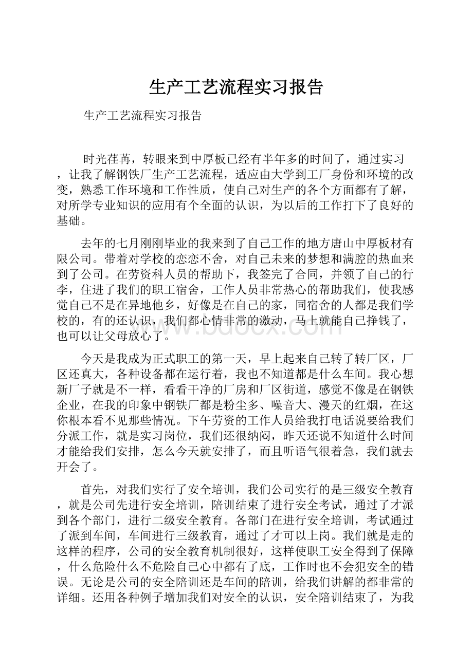 生产工艺流程实习报告Word格式文档下载.docx