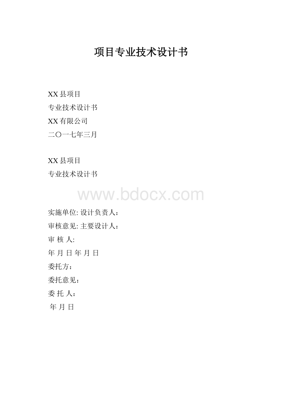 项目专业技术设计书.docx