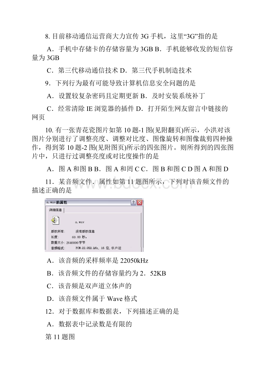 信息技术高考试题Word下载.docx_第3页