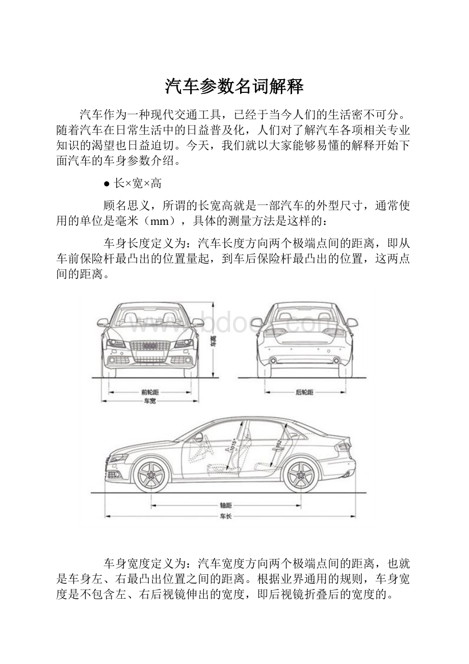 汽车参数名词解释.docx_第1页