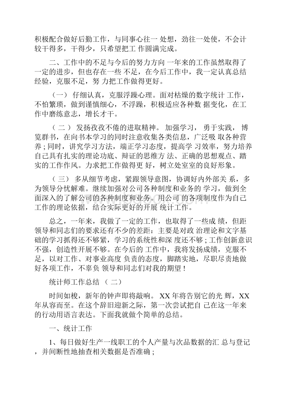 统计师工作总结Word格式文档下载.docx_第2页