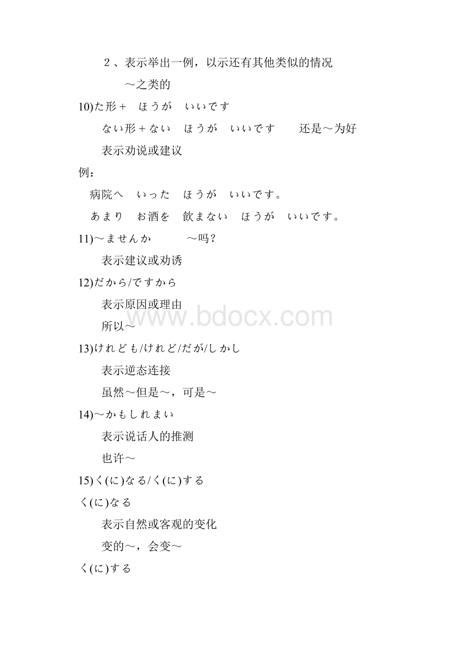 日语三级语法综合复习Word文件下载.docx_第2页