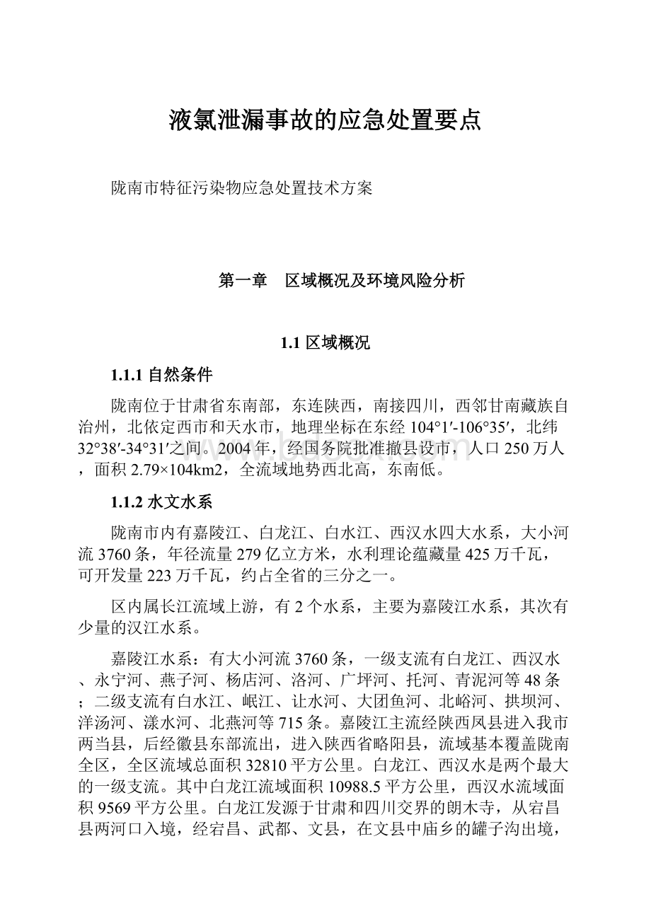 液氯泄漏事故的应急处置要点.docx_第1页