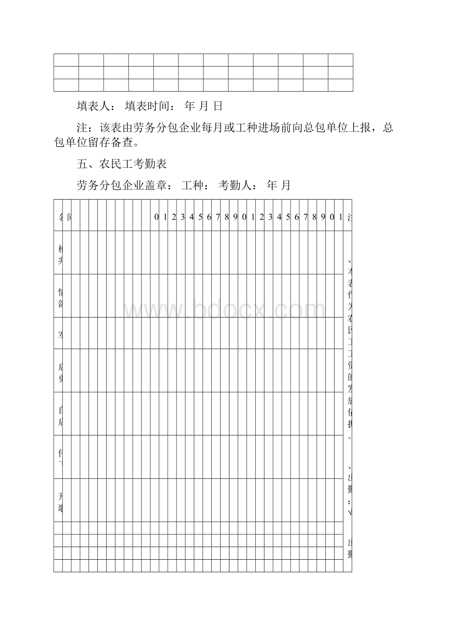 农民工考勤表.docx_第2页