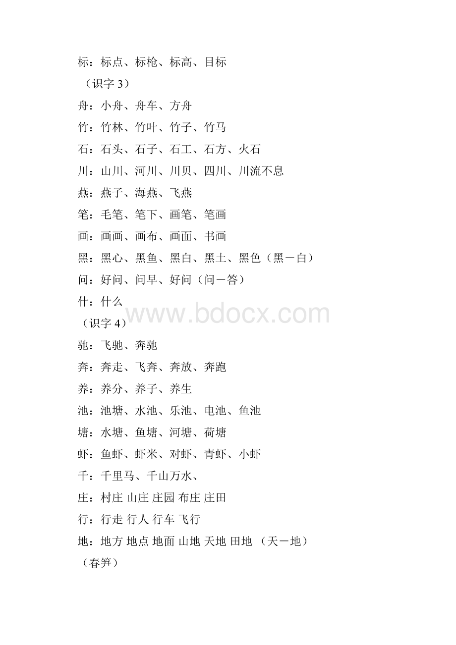 苏教版小学一年级语文下册生字表组词及偏旁归类.docx_第2页