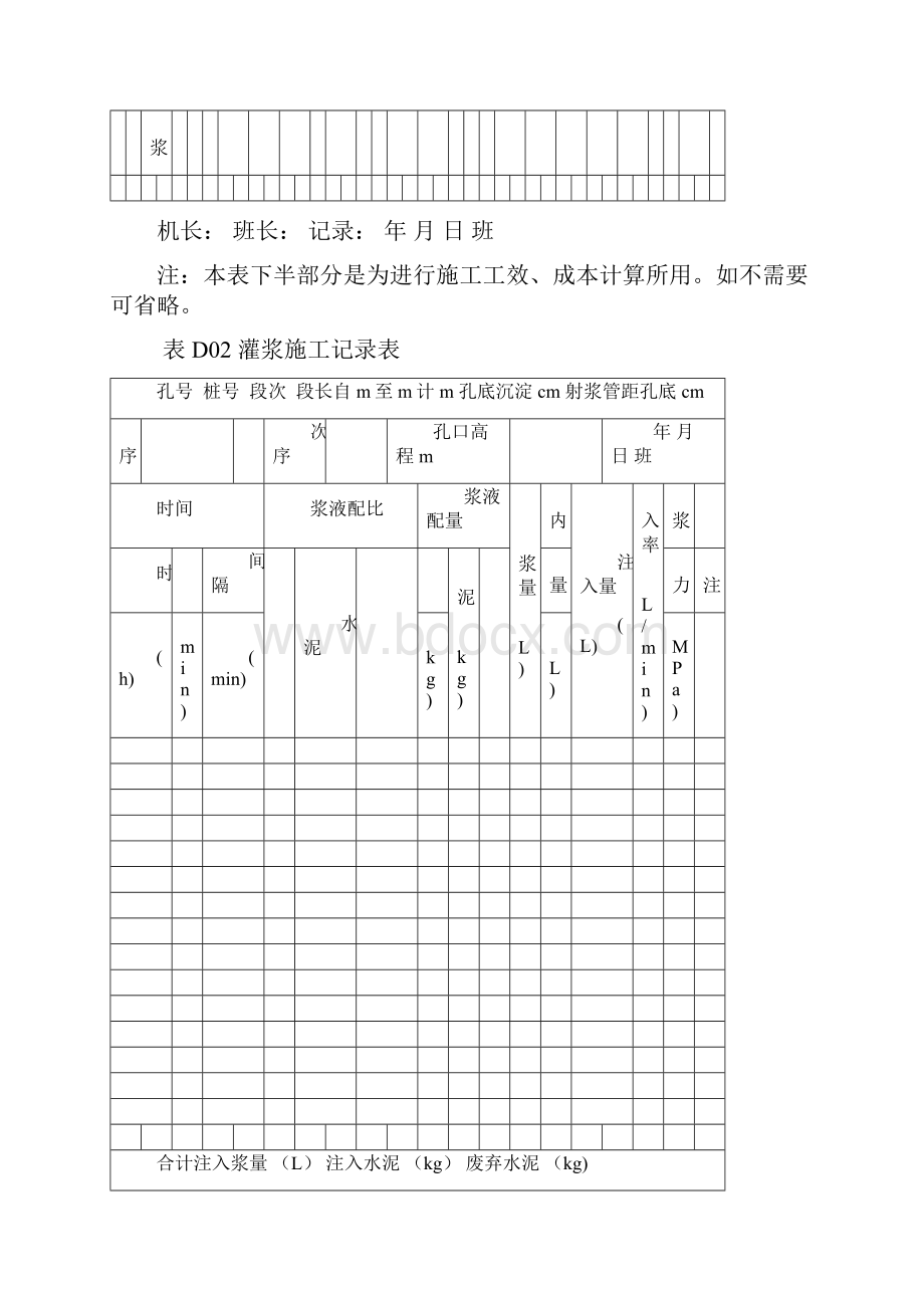 灌浆工程施工记录文稿和成果图表.docx_第3页