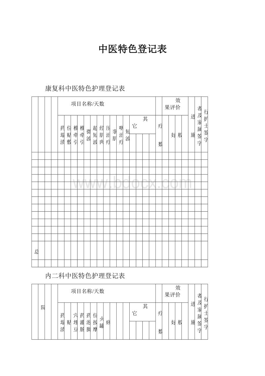 中医特色登记表.docx_第1页