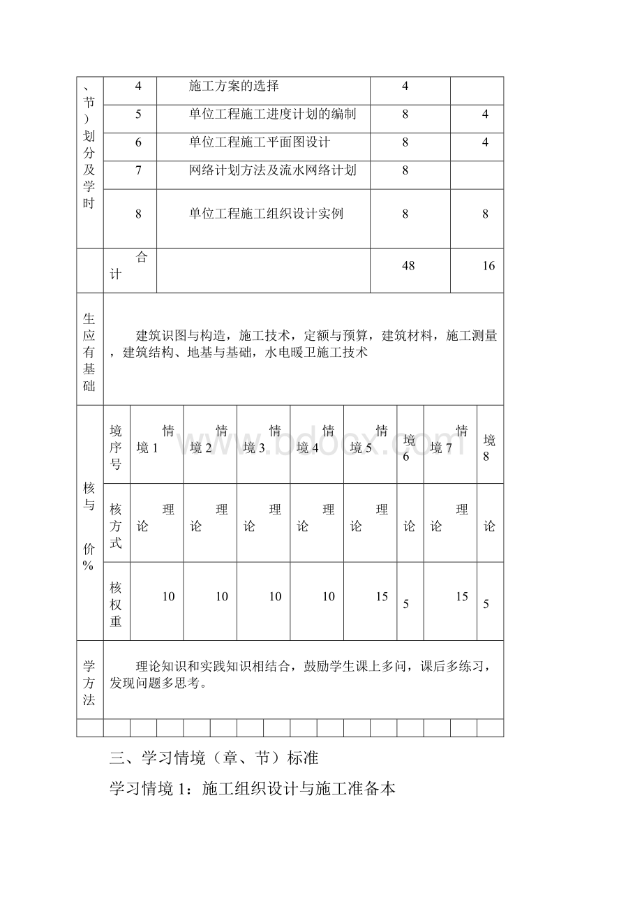 建筑施工组织课程标准Word格式文档下载.docx_第3页