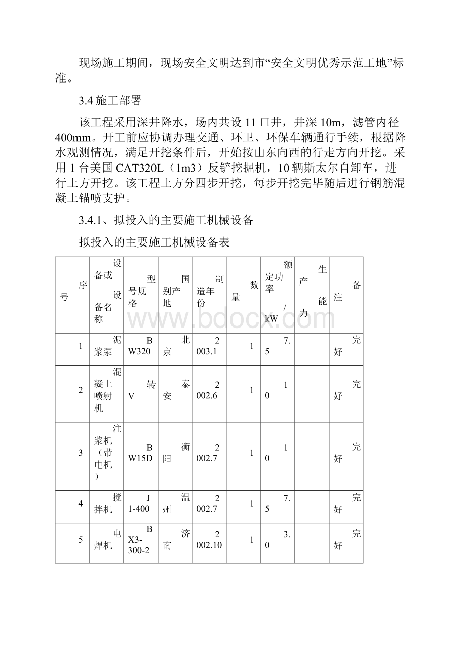 深基坑施工设计方案Word文档下载推荐.docx_第3页