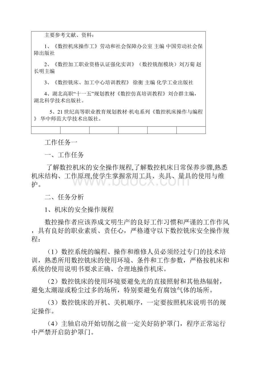 工作任务一数控机床的操作规程及日常维护.docx_第2页