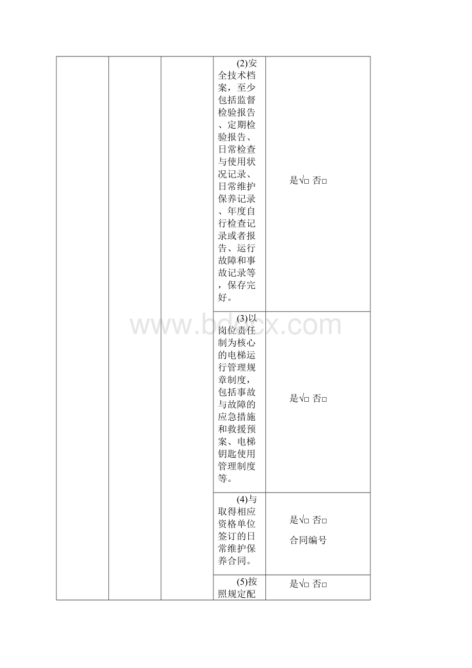 23自动扶梯和自动人行道维护保养自行检Word文档下载推荐.docx_第3页