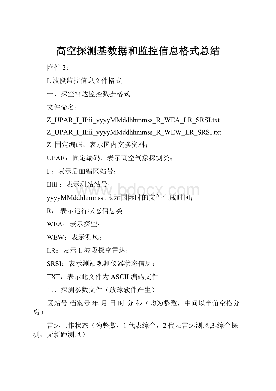 高空探测基数据和监控信息格式总结.docx_第1页