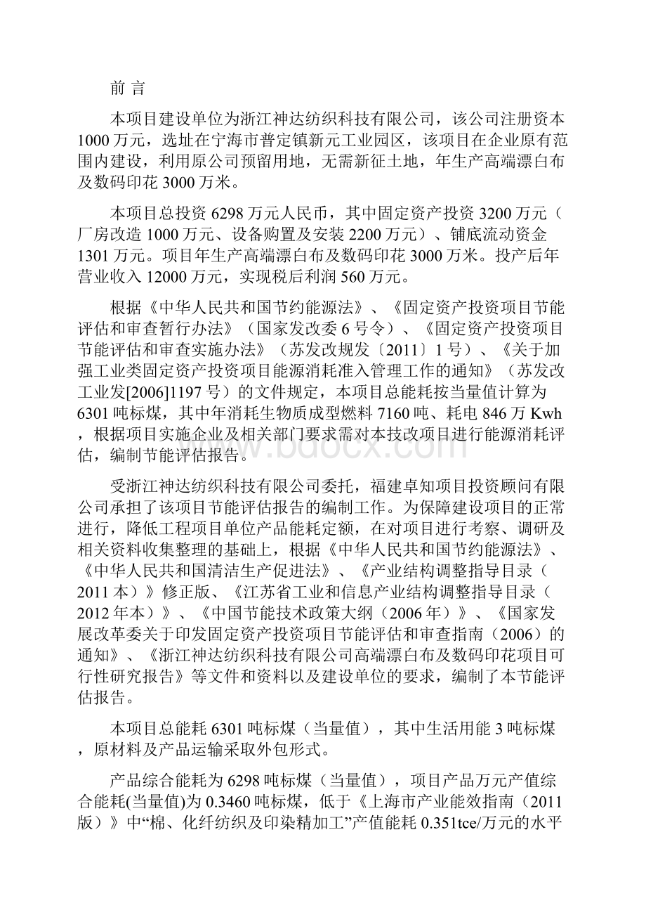 高端纺织节能评估报告Word格式文档下载.docx_第3页