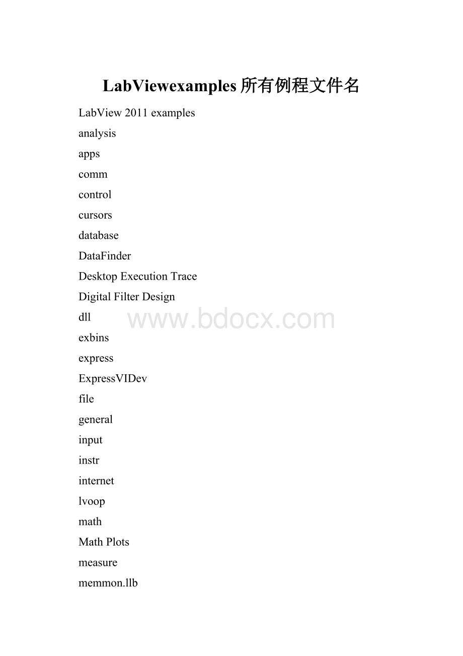 LabViewexamples所有例程文件名.docx_第1页