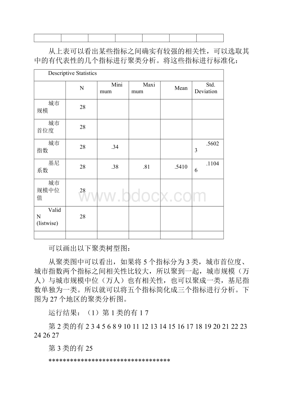 表是年中国省自治区的城市规模结构特征的一些数据试通过聚类.docx_第3页