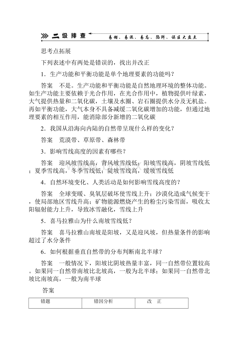 地理高考二轮考前三级排查10自然环境的整体性与差异性.docx_第3页