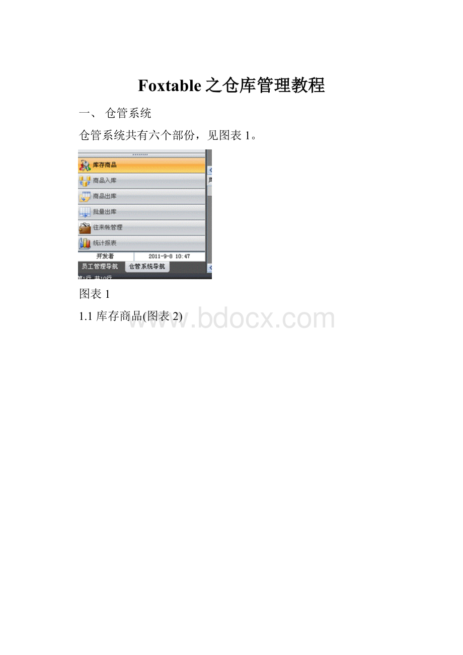 Foxtable之仓库管理教程Word文件下载.docx