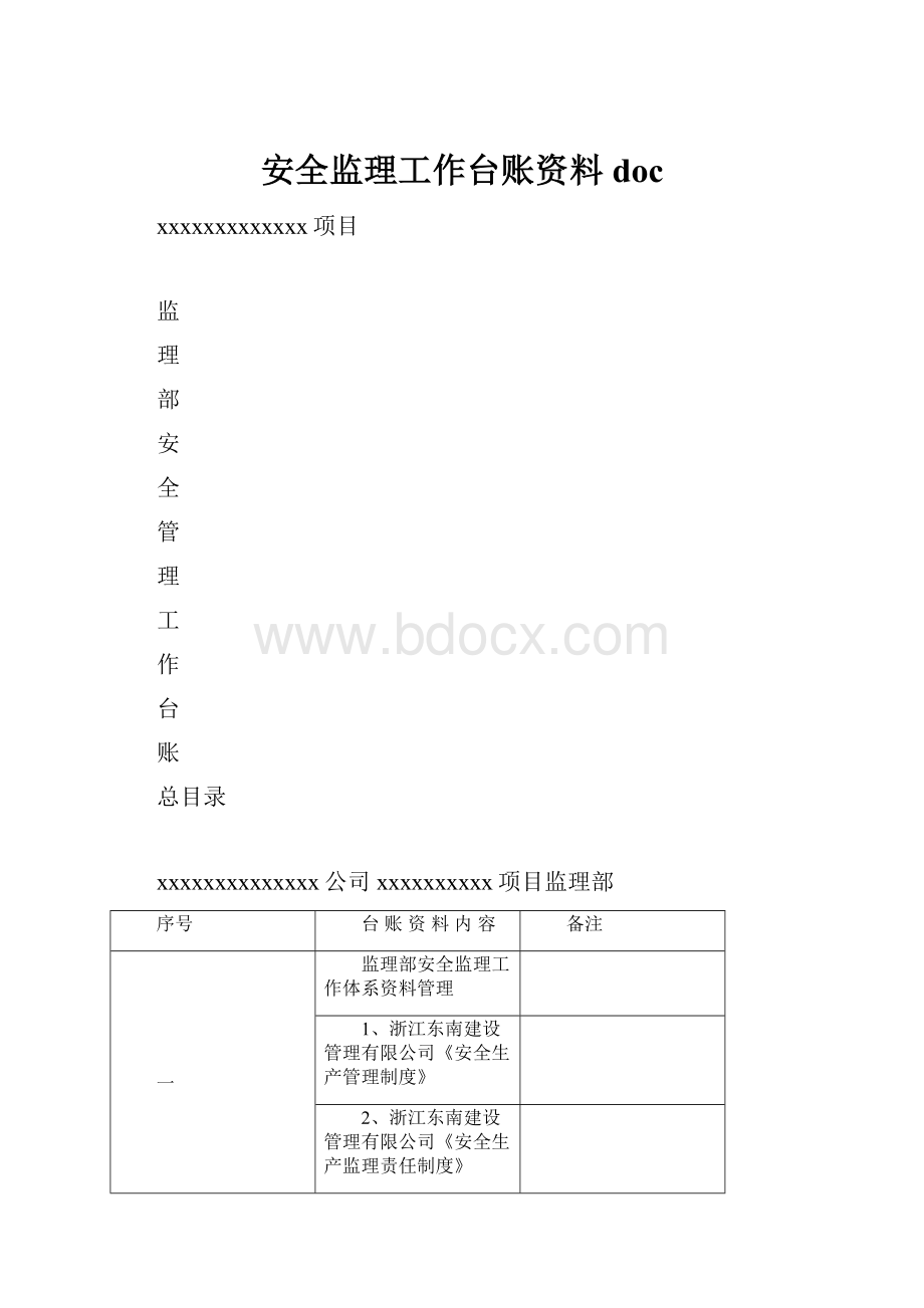 安全监理工作台账资料doc.docx_第1页