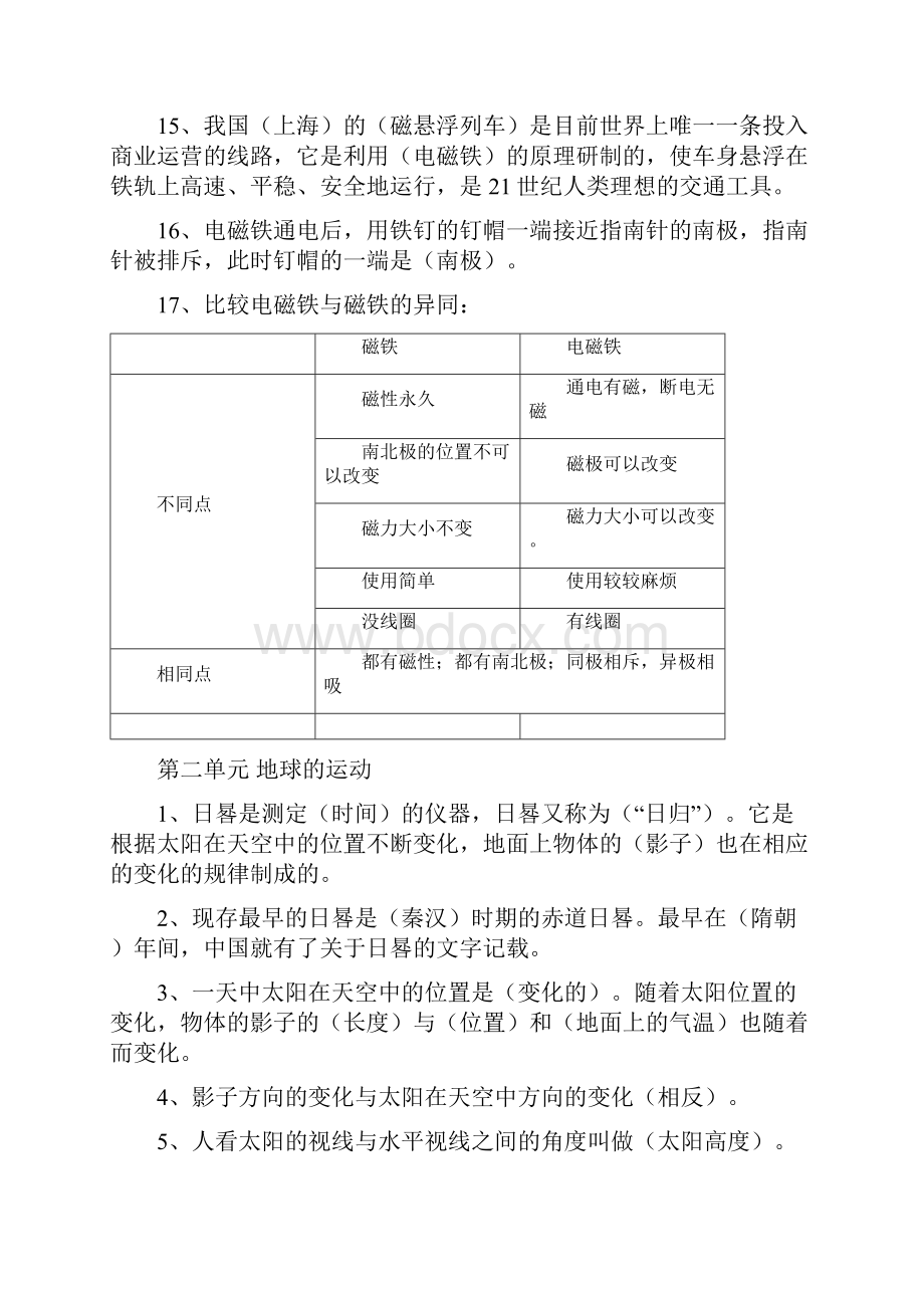 湘教版小学科学五年级下册知识点Word文档下载推荐.docx_第2页