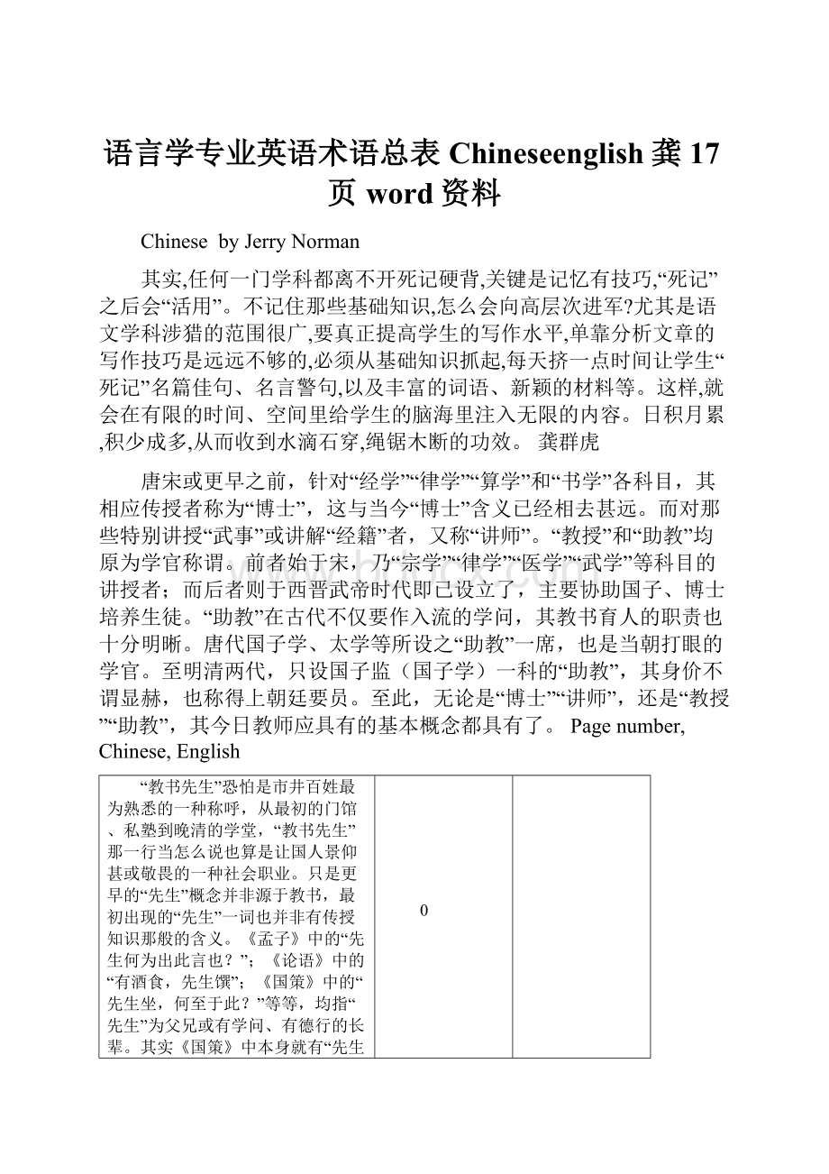 语言学专业英语术语总表Chineseenglish龚17页word资料.docx_第1页